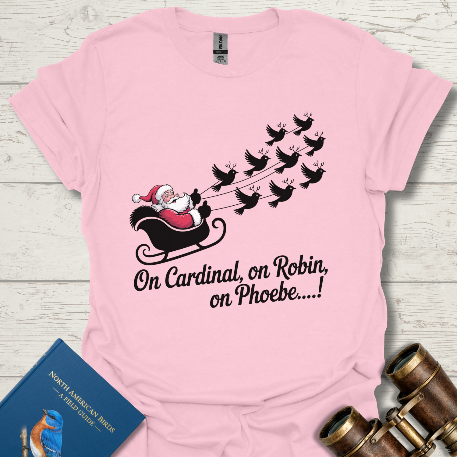 Santa Sleigh Birds T-Shirt