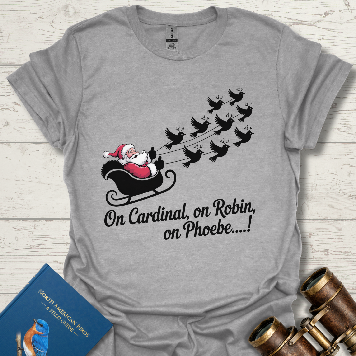 Santa Sleigh Birds T-Shirt