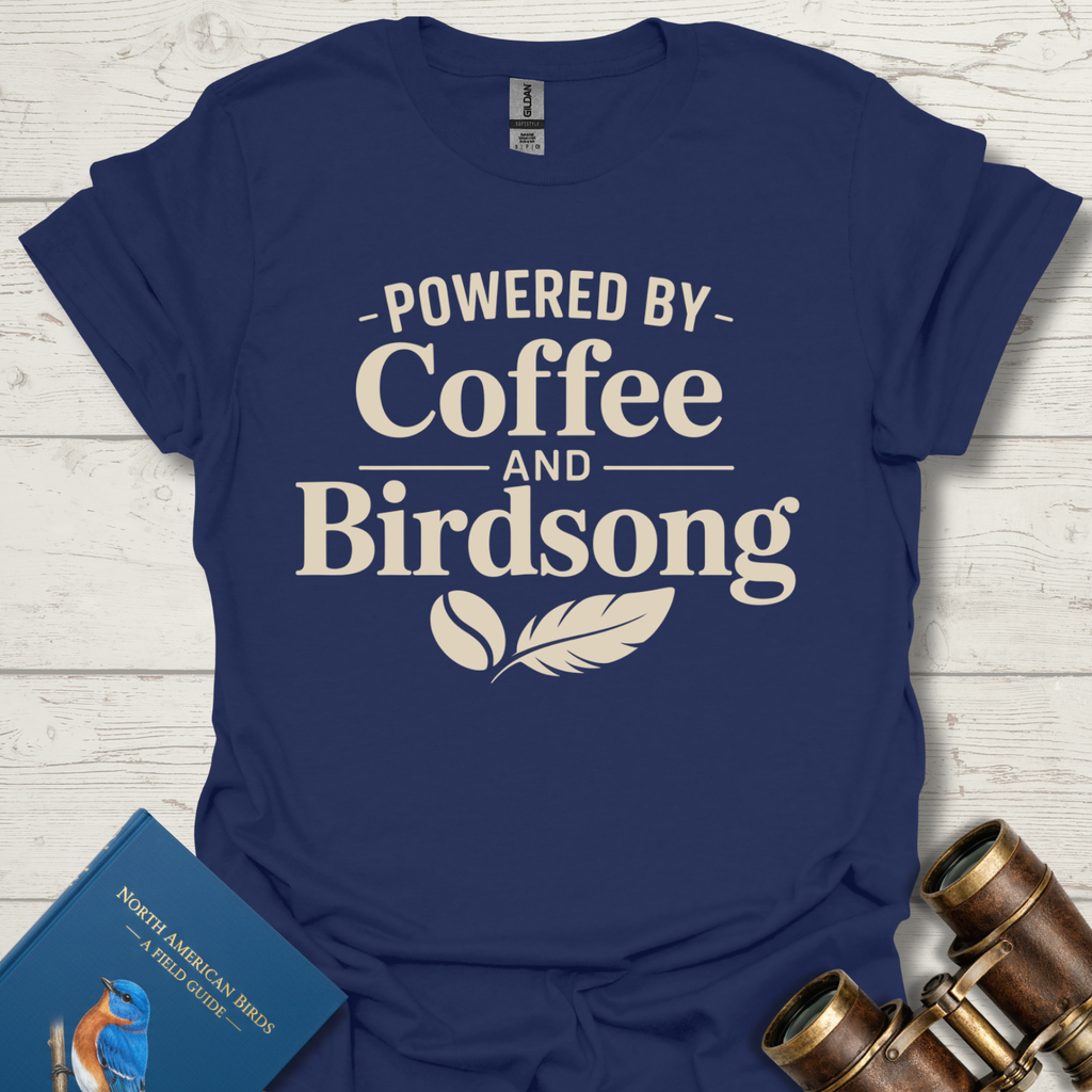 Powered By Coffee and Bird Song T-Shirt
