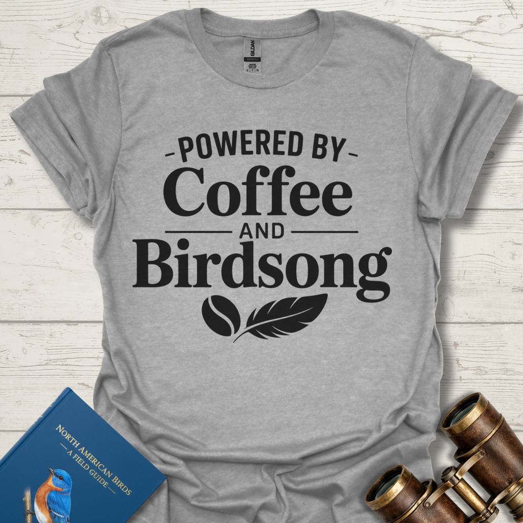 Powered By Coffee and Bird Song T-Shirt