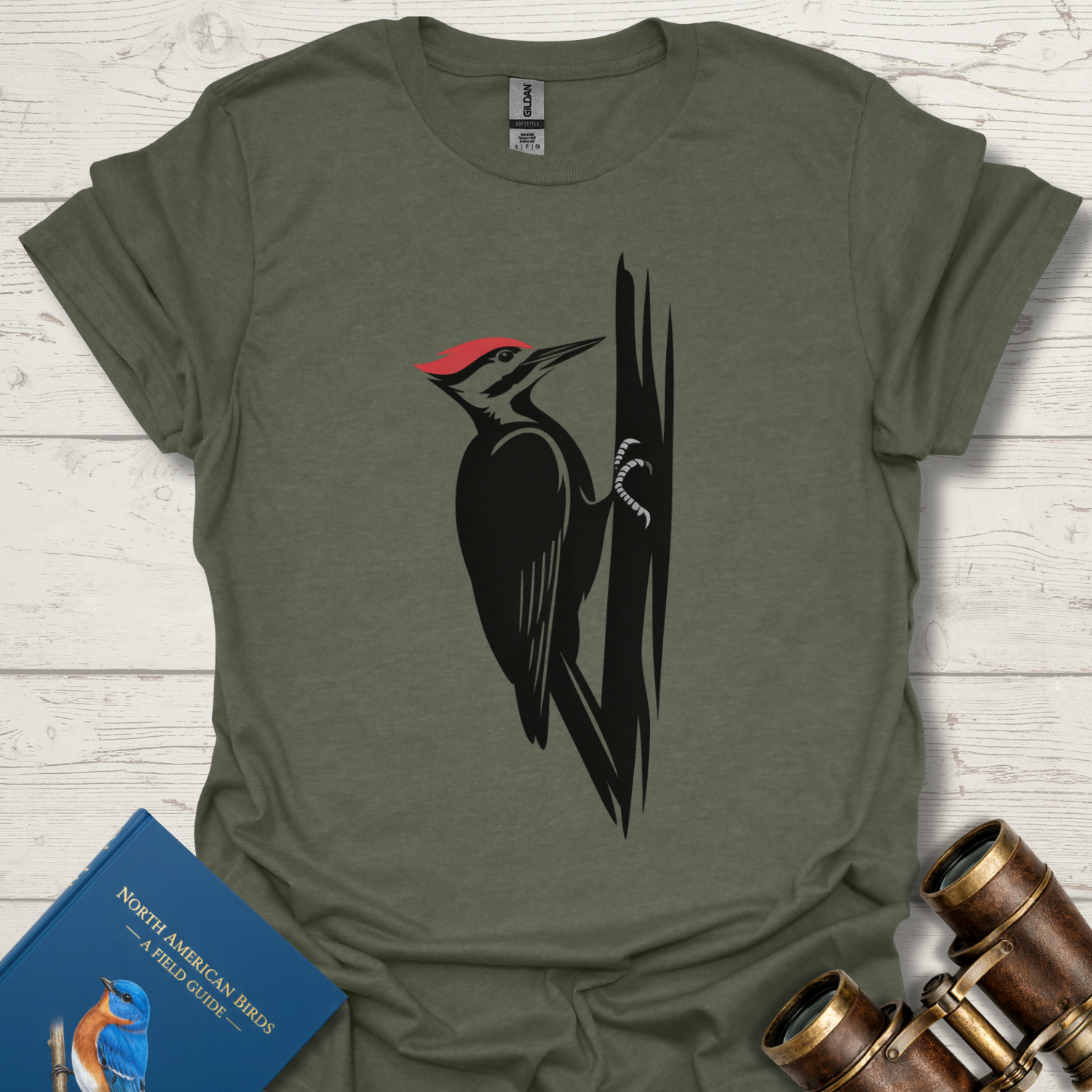 Pileated Woodpecker Profile Bird T-Shirt
