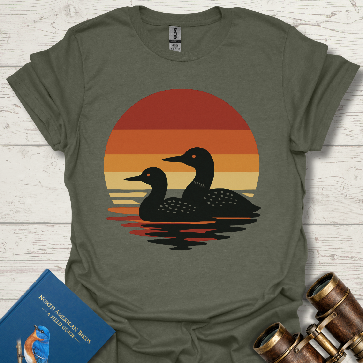 Loon Sunset Bird T-Shirt