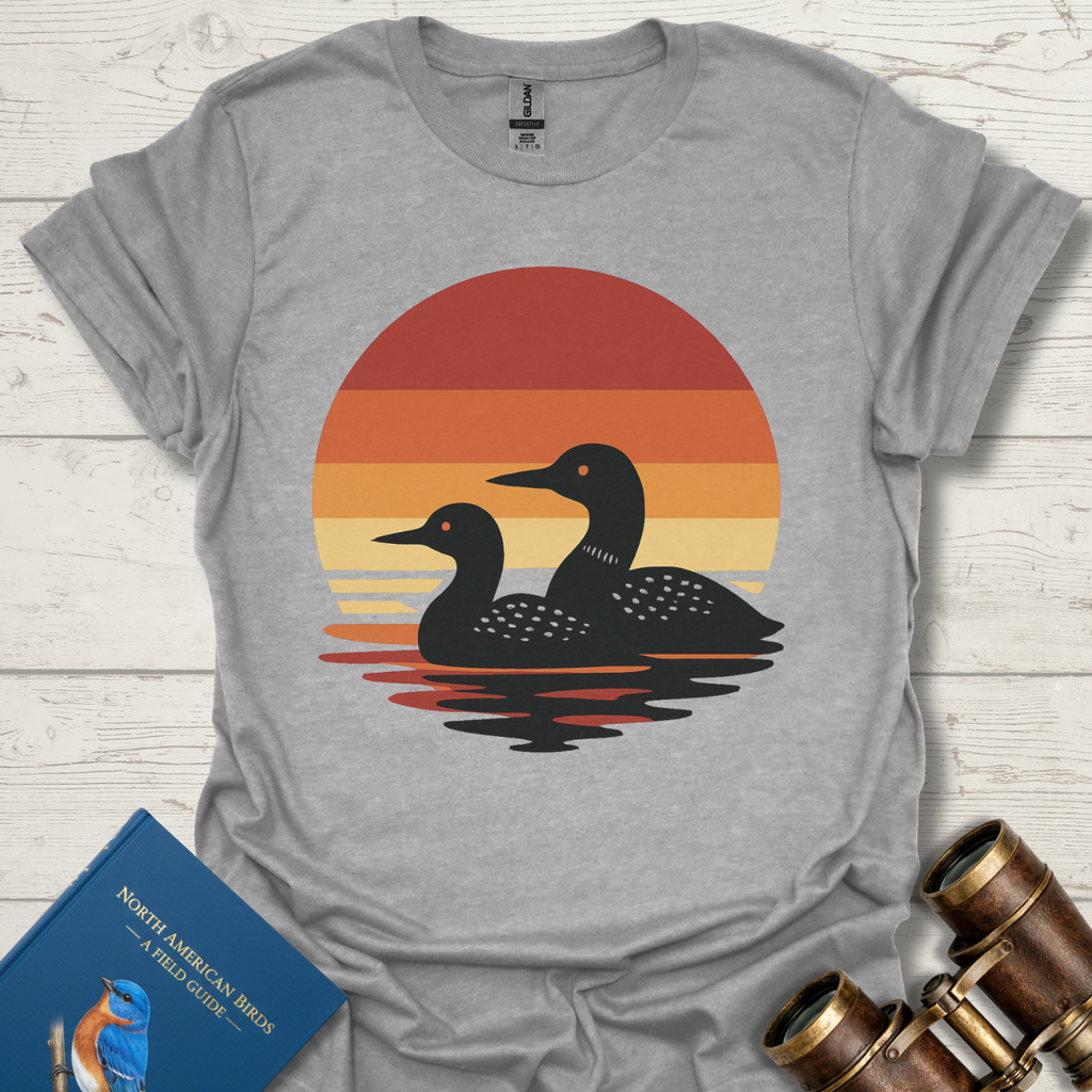 Loon Sunset Bird T-Shirt