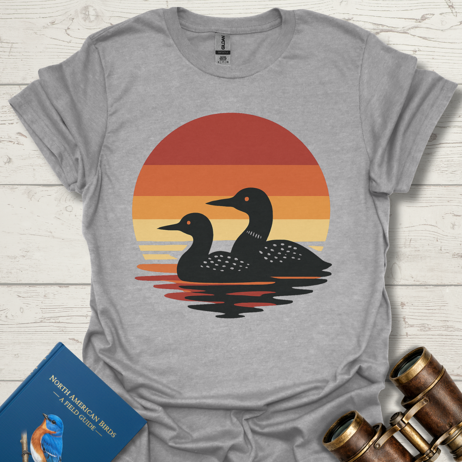 Loon Sunset Bird T-Shirt
