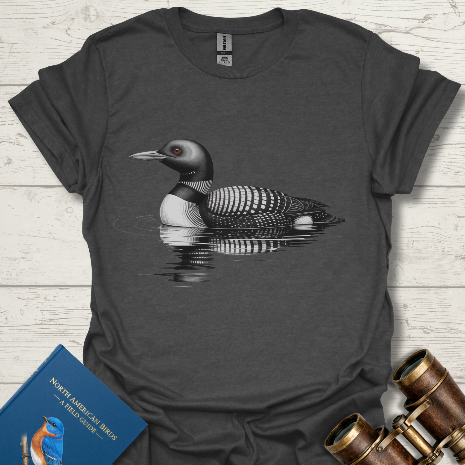 Common Loon Sketch Bird T-Shirt