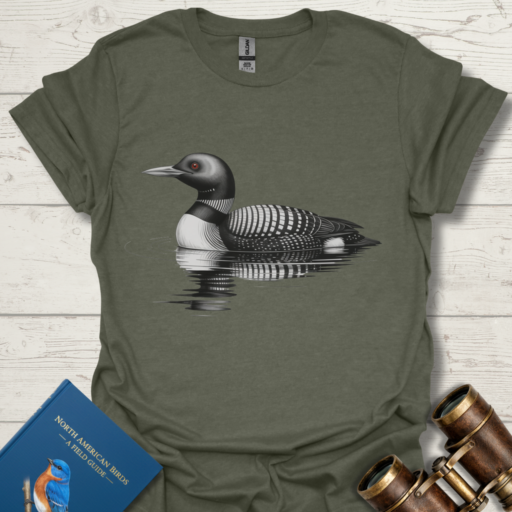 Common Loon Sketch Bird T-Shirt