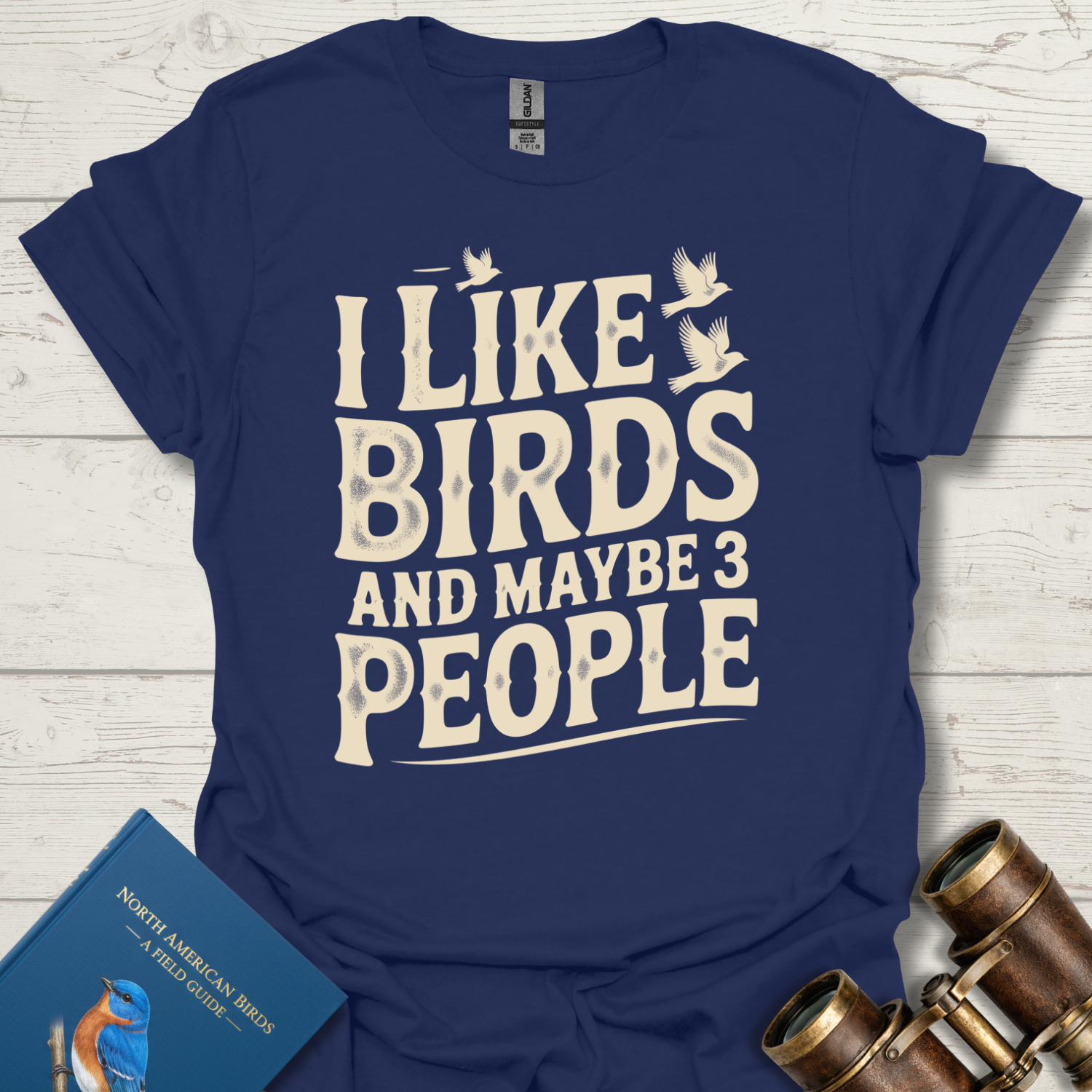 I Like Birds and 3 People T-Shirt