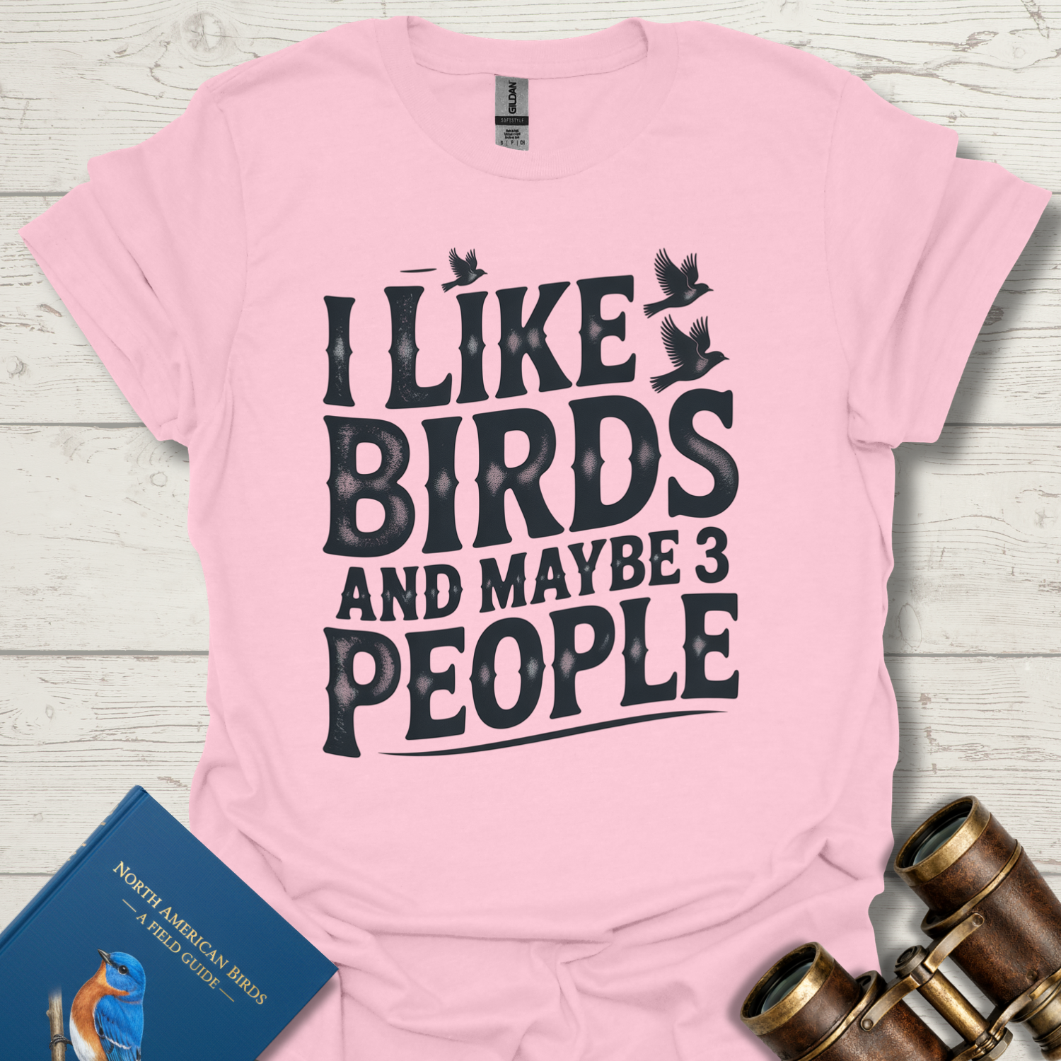 I Like Birds and 3 People T-Shirt