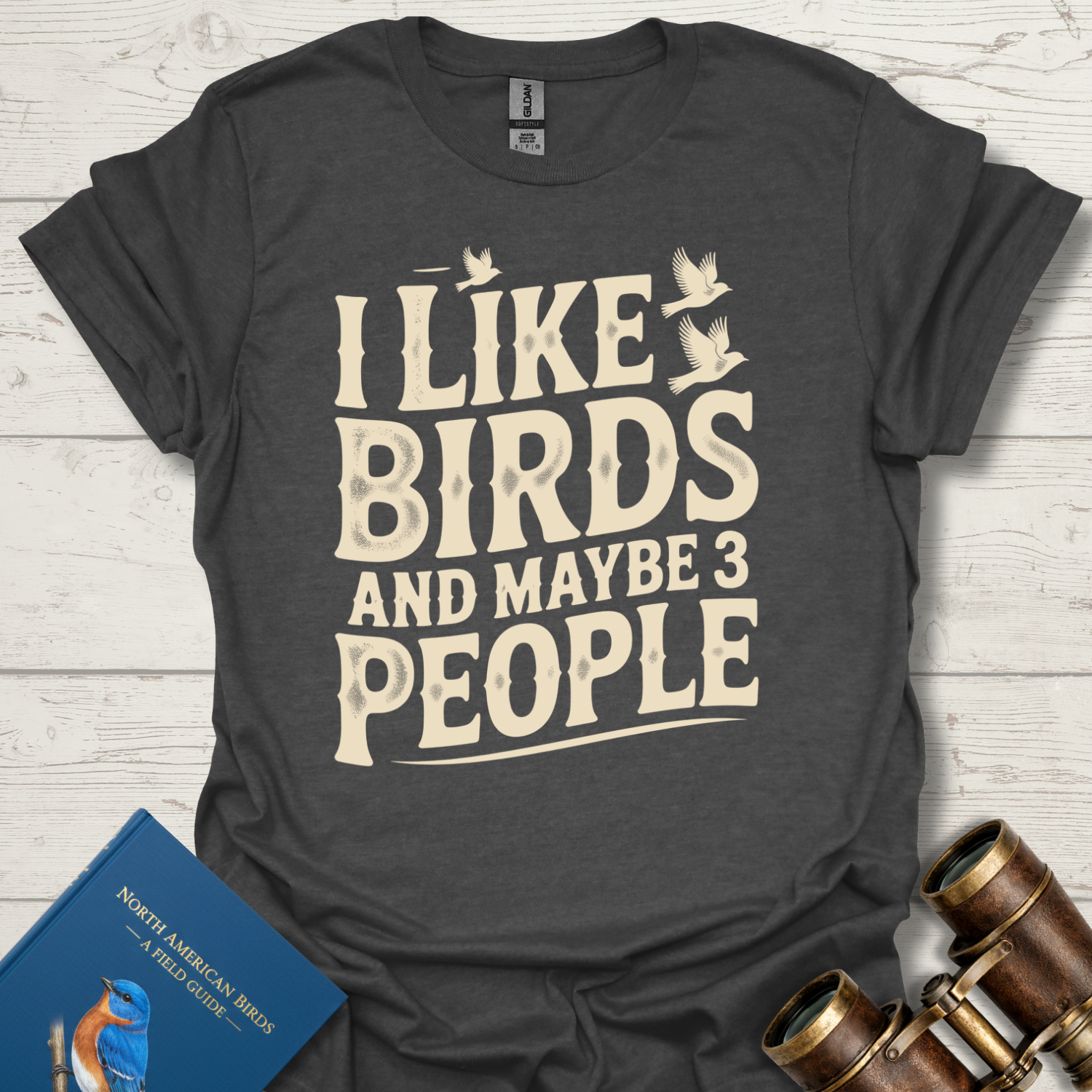 I Like Birds and 3 People T-Shirt