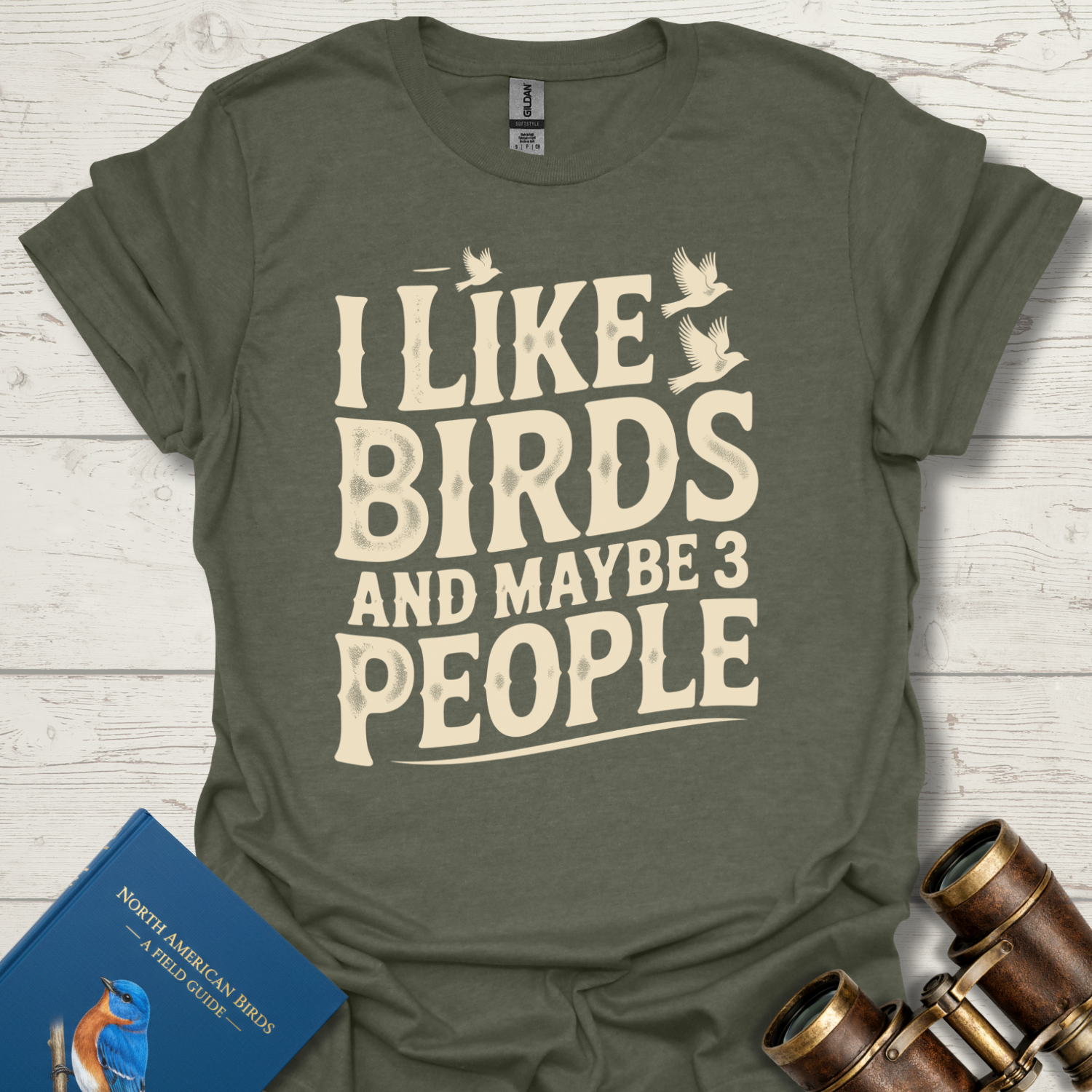 I Like Birds and 3 People T-Shirt