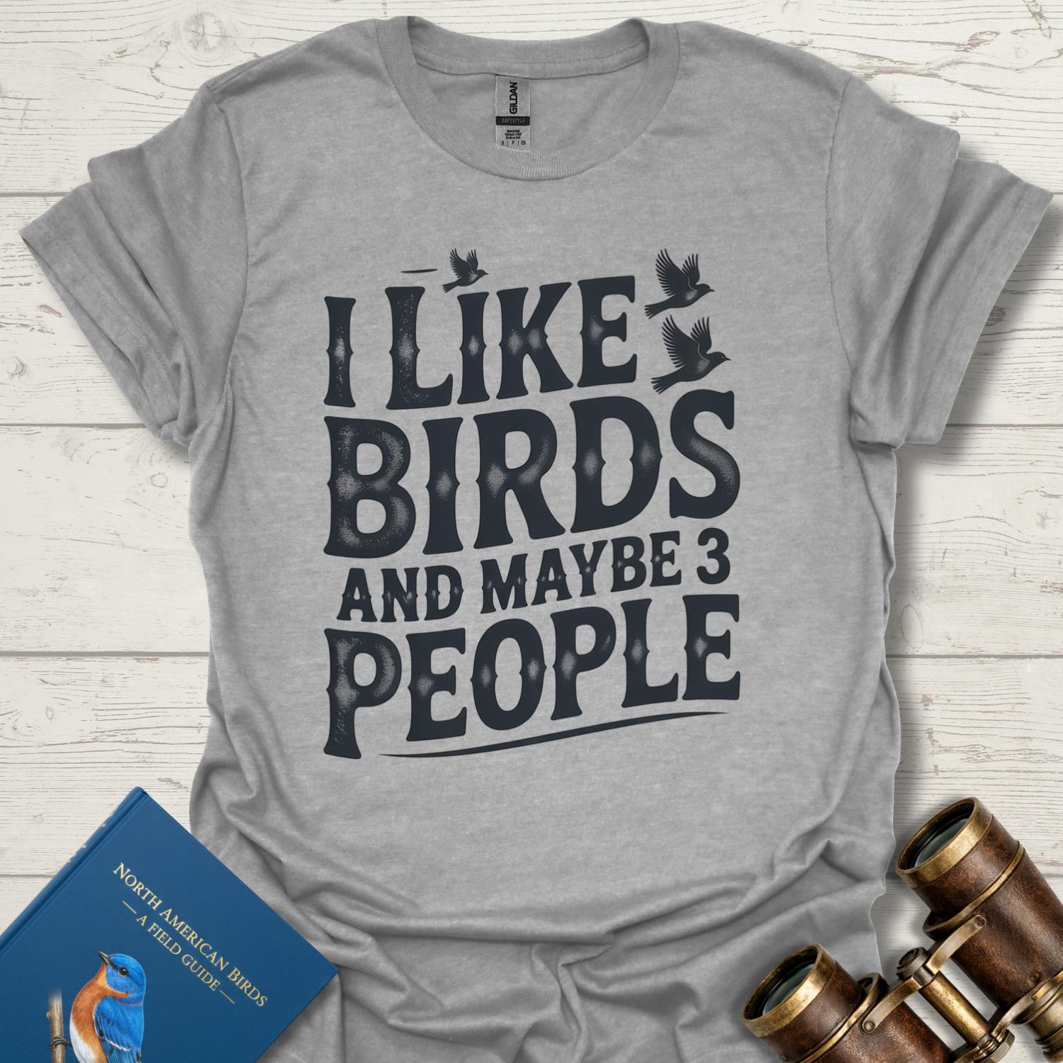 I Like Birds and 3 People T-Shirt