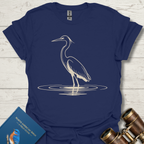 Great Blue Heron Stoic Bird T-Shirt