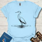 Great Blue Heron Stoic Bird T-Shirt