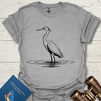 Great Blue Heron Stoic Bird T-Shirt