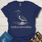 Great Blue Heron Latin Name Bird T-Shirt