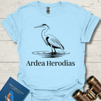 Great Blue Heron Latin Name Bird T-Shirt