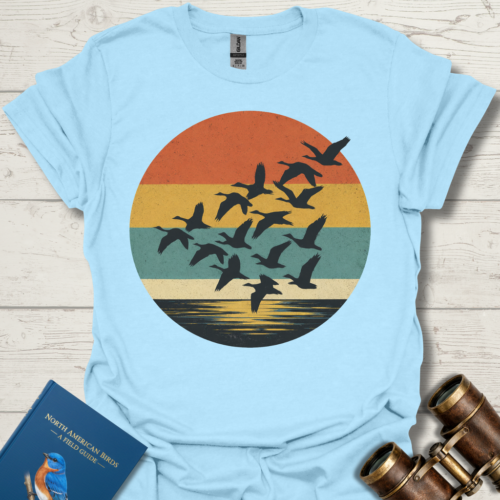 Geese Sunset Bird T-Shirt