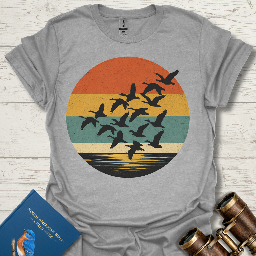 Geese Sunset Bird T-Shirt