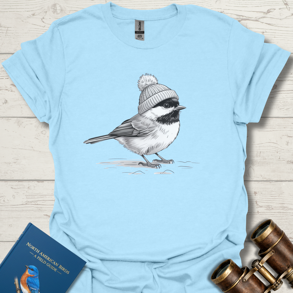 Chickadee in a Cap Bird T-Shirt