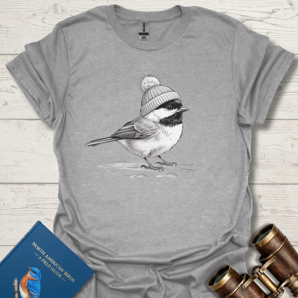 Chickadee in a Cap Bird T-Shirt