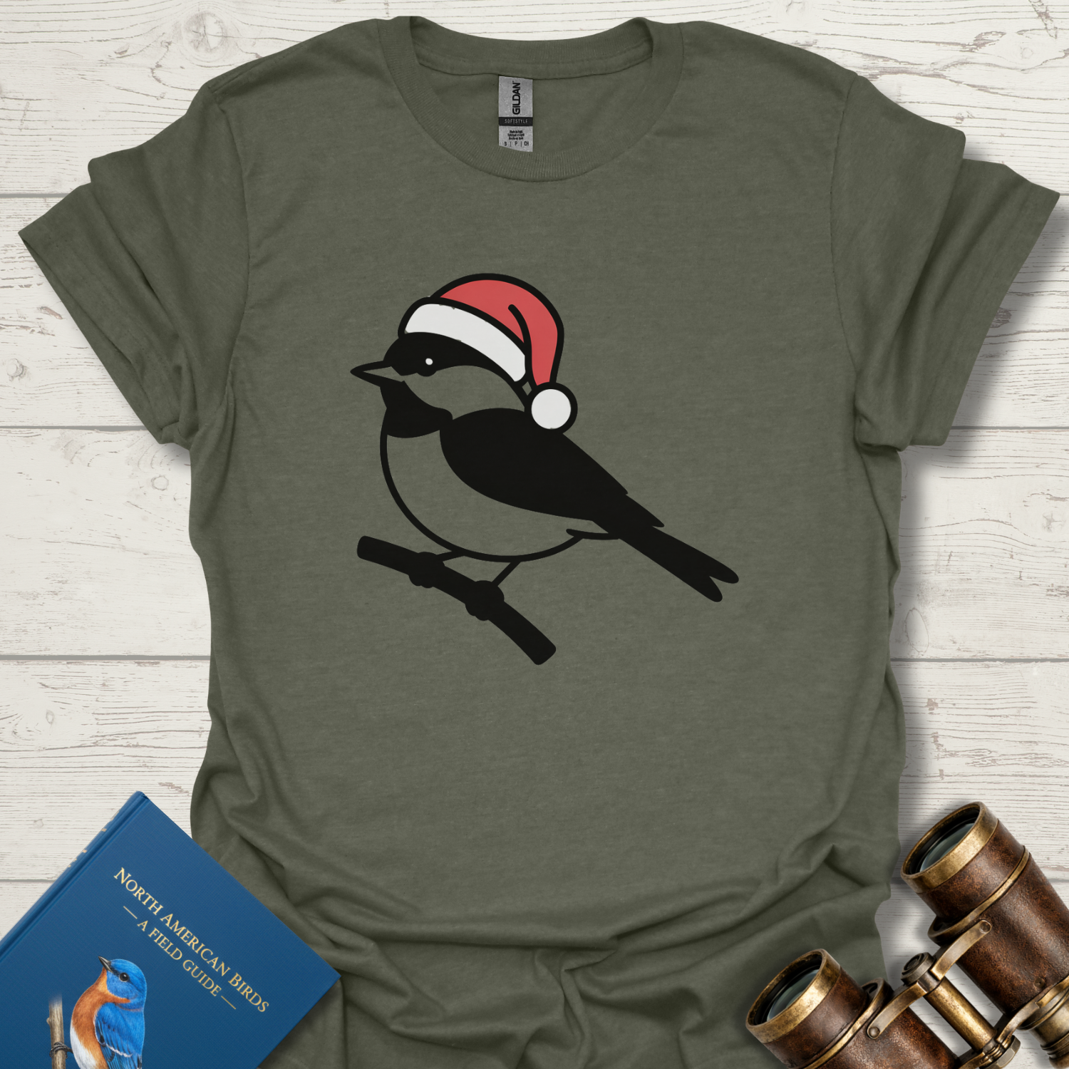 Chickadee Santa T-Shirt