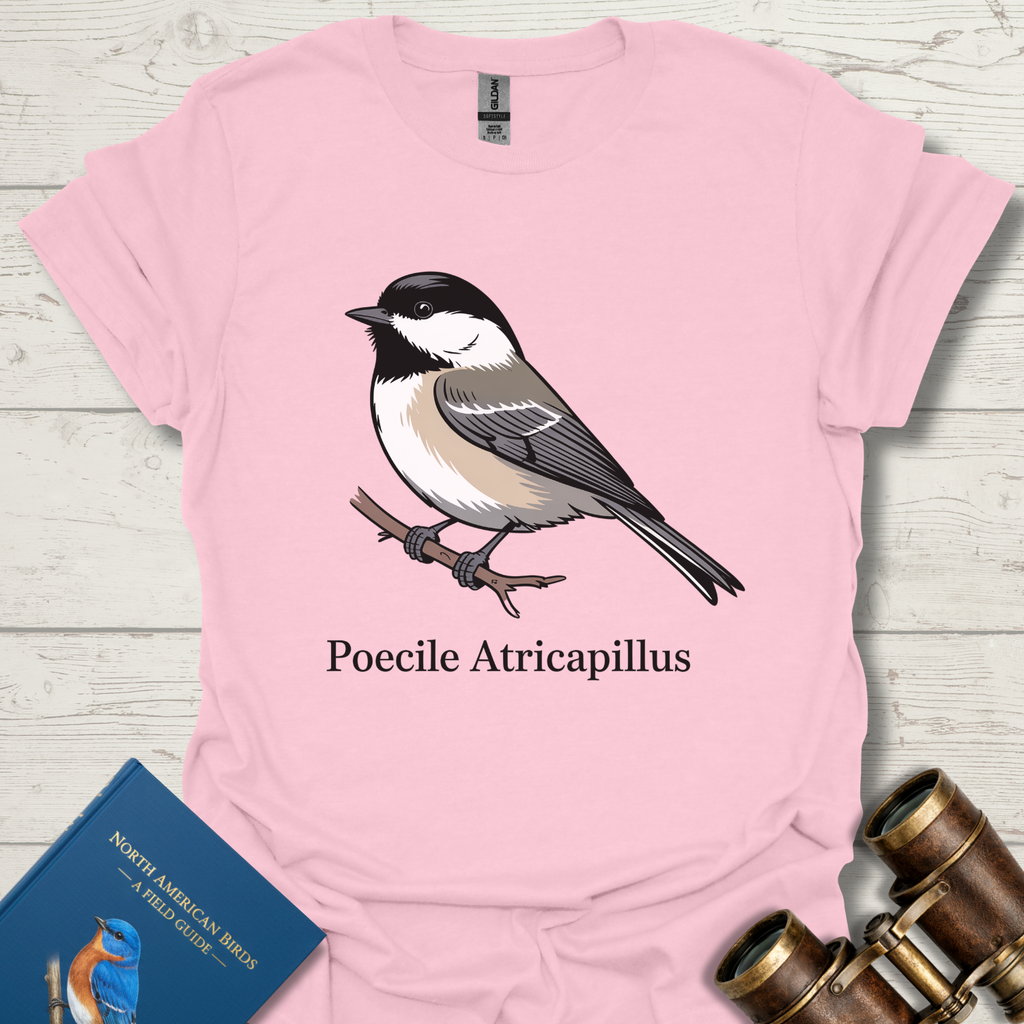 Black Capped Chickadee Scientific T-Shirt