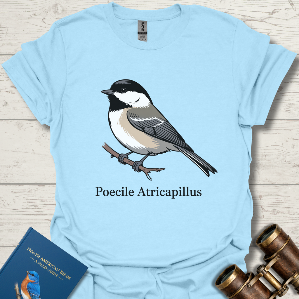 Black Capped Chickadee Scientific T-Shirt