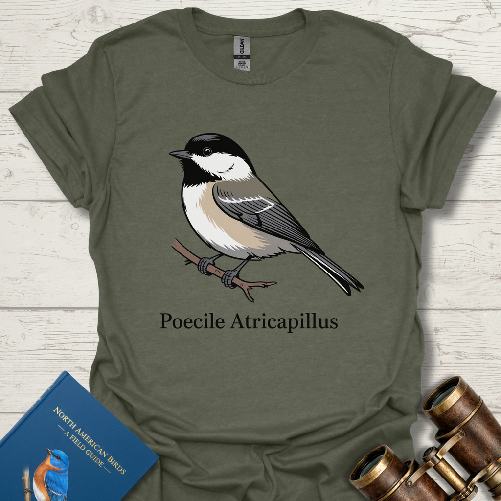 Black Capped Chickadee Scientific T-Shirt
