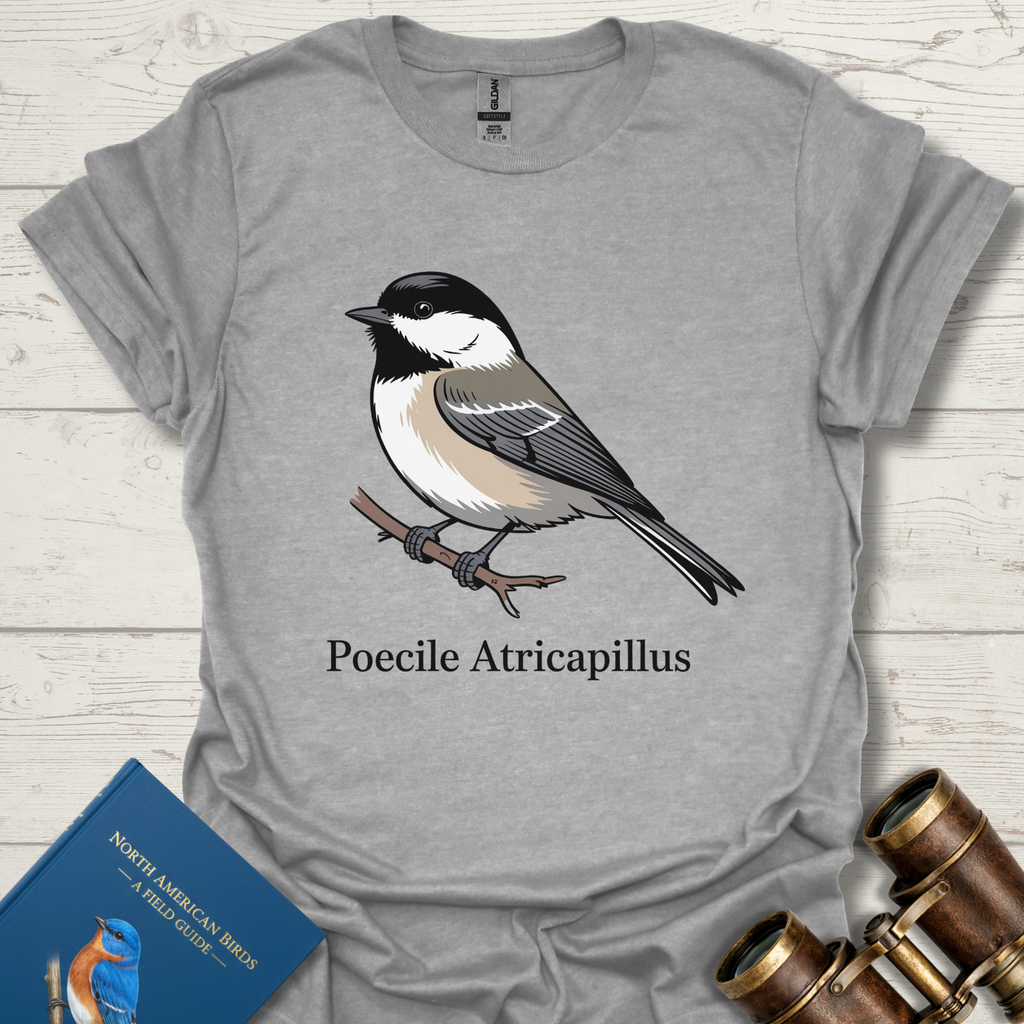 Black Capped Chickadee Scientific T-Shirt