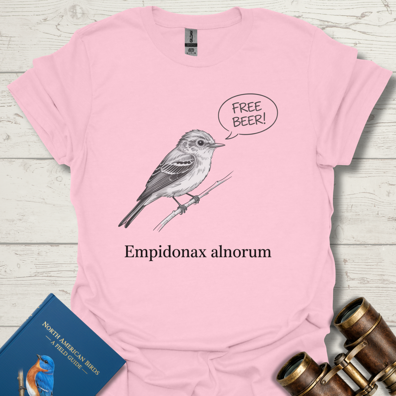 Alder Flycatcher Mnemonic T-Shirt