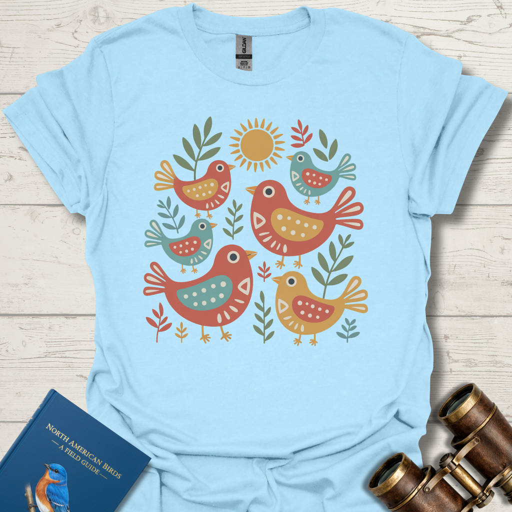 Fun Folk Birds T-Shirt