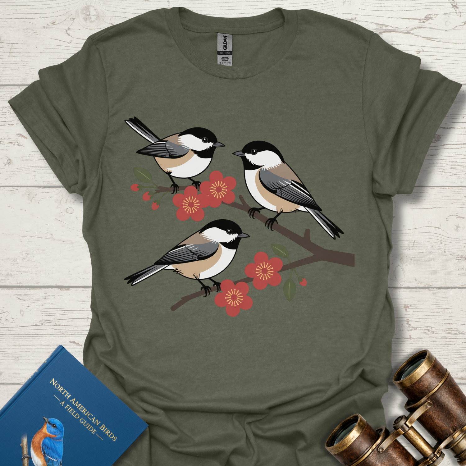Chickadees and Cherry Blossoms T-Shirt