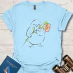 Watercolor Bird with Flower