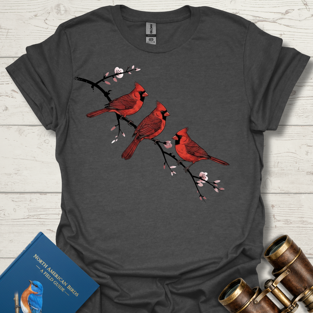 Cardinals on a Cherry Branch