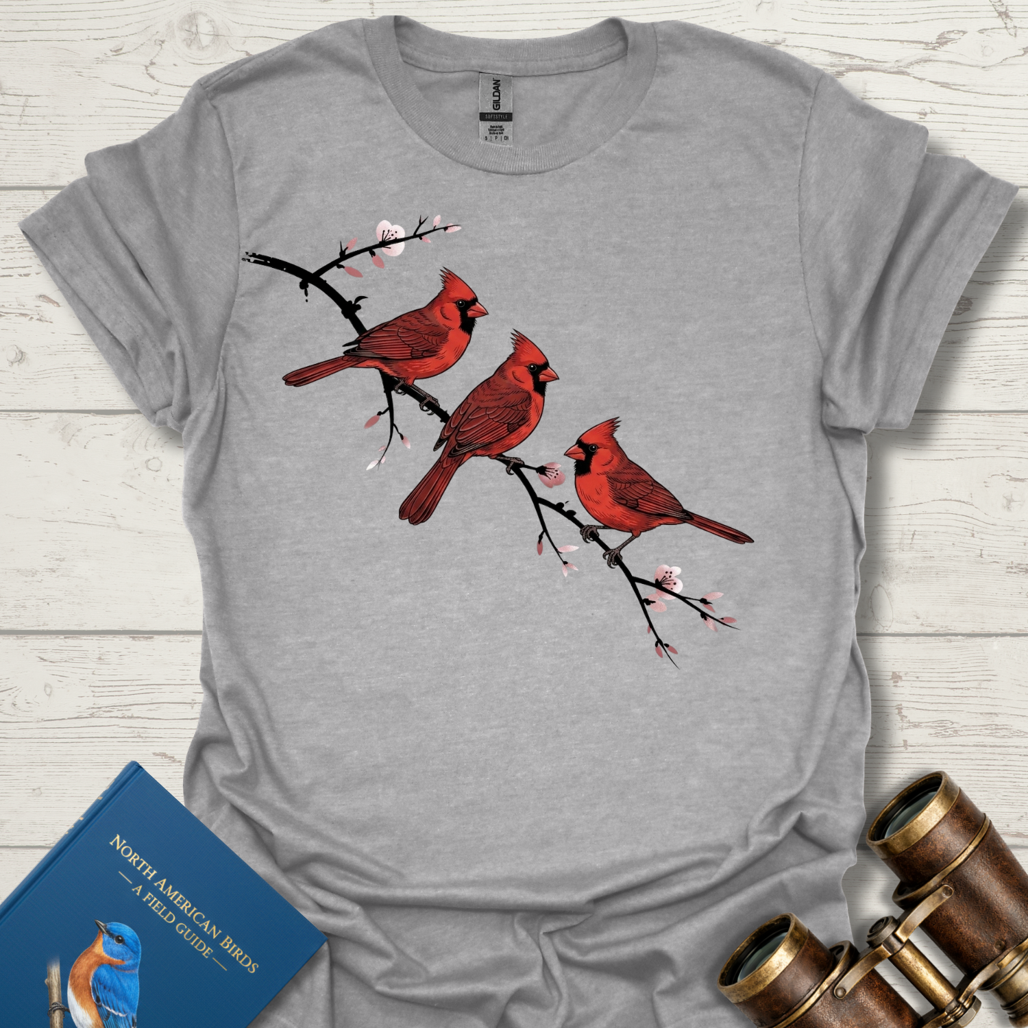 Cardinals on a Cherry Branch
