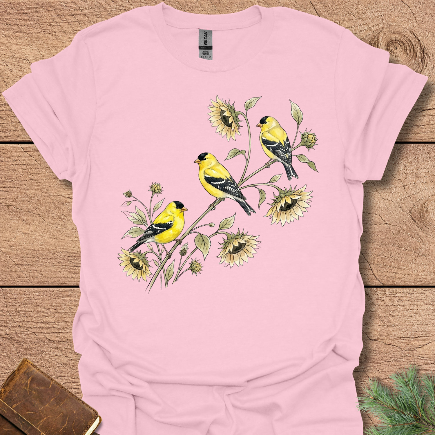 Goldfinch and Sunflower T-Shirt