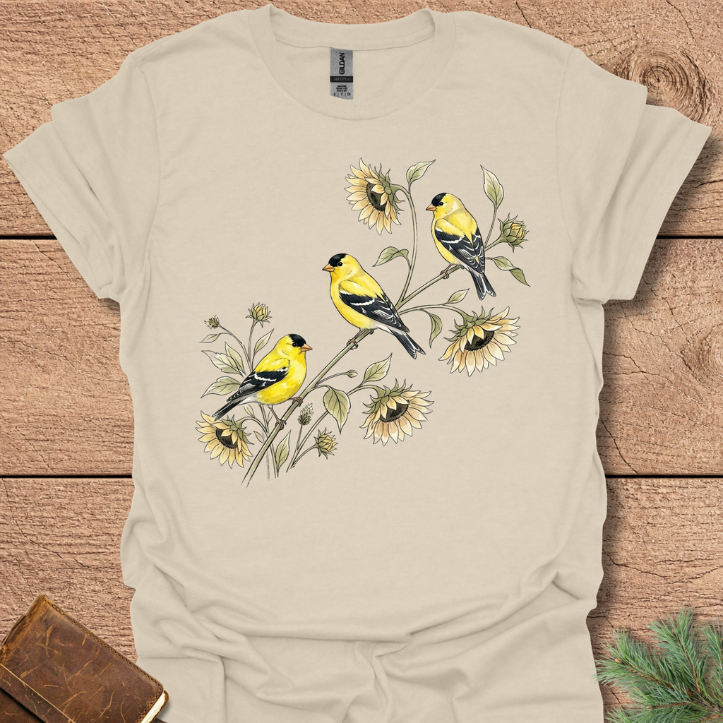 Goldfinch and Sunflower T-Shirt