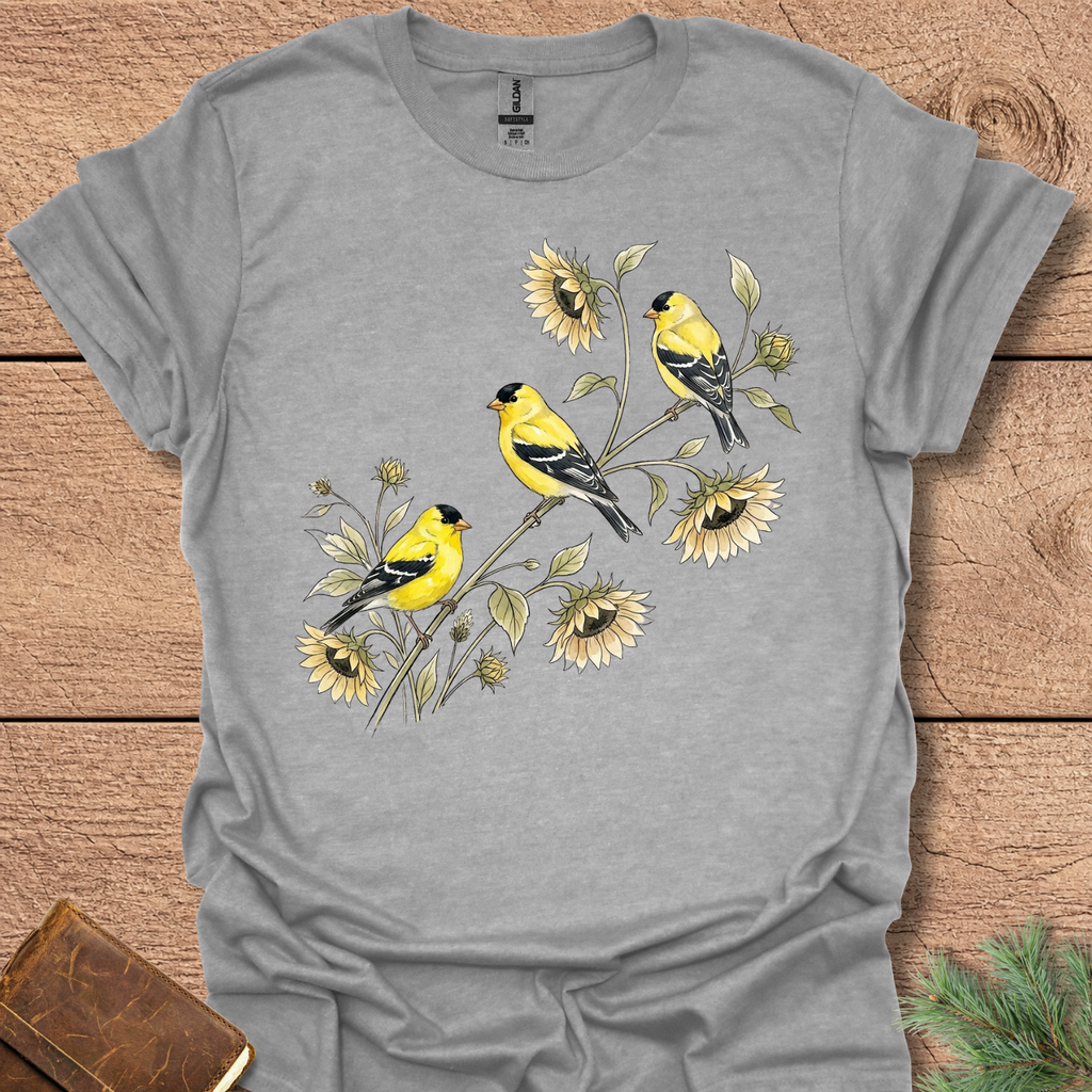 Goldfinch and Sunflower T-Shirt