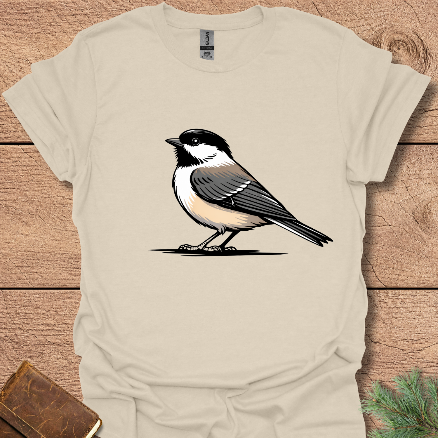 Chickadee Black Capped T-Shirt