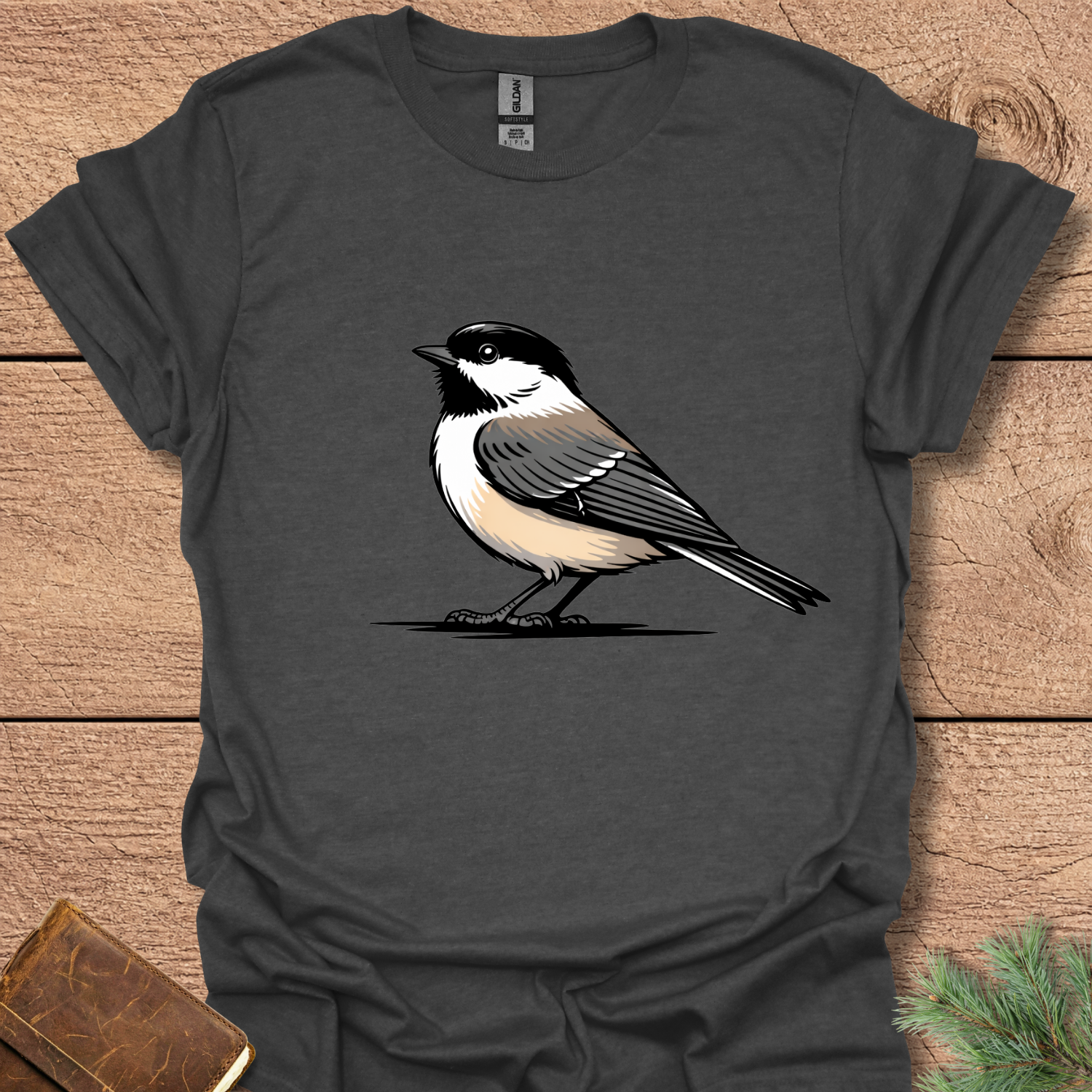 Chickadee Black Capped T-Shirt