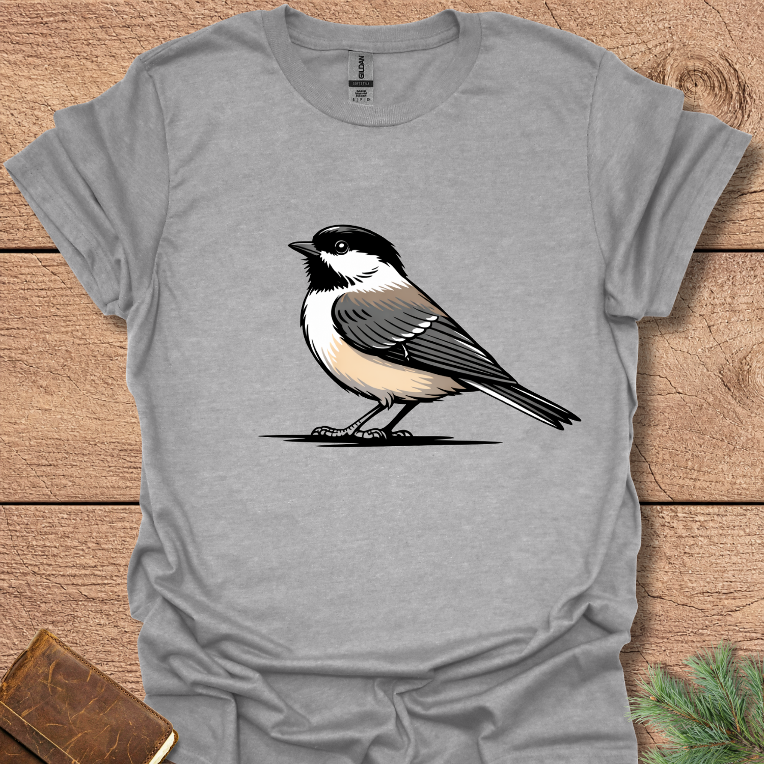 Chickadee Black Capped T-Shirt