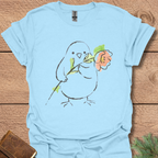 Watercolor Bird with Flower