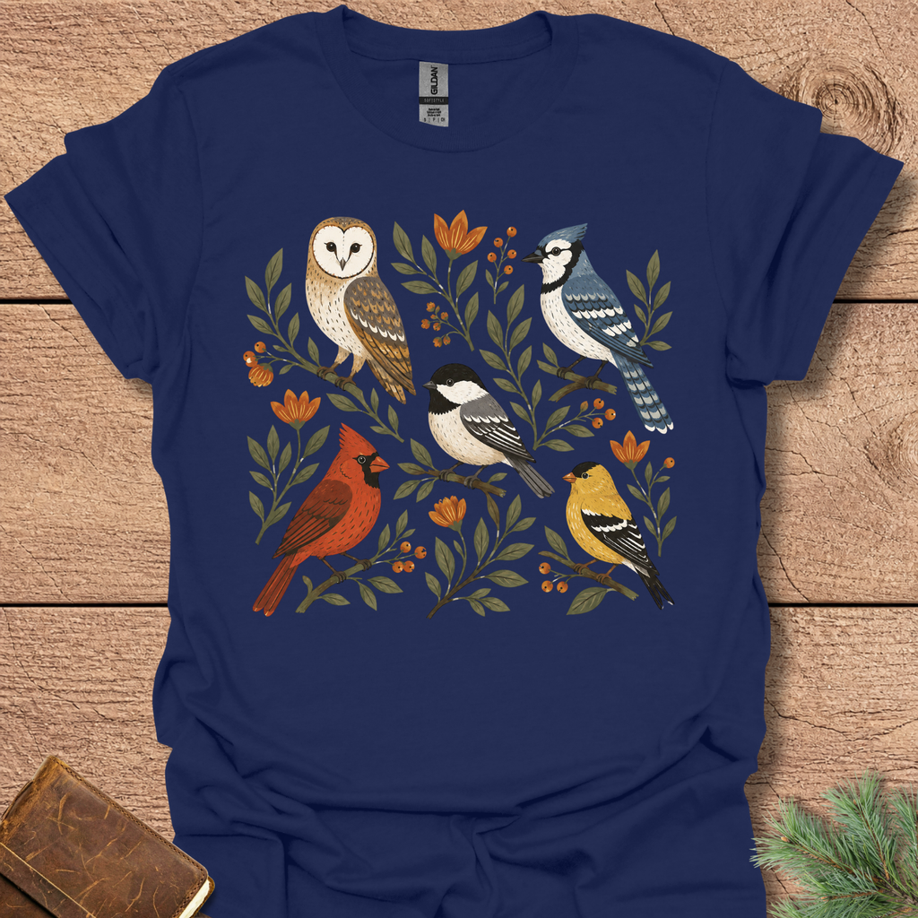 Folk Bird Art T-Shirt