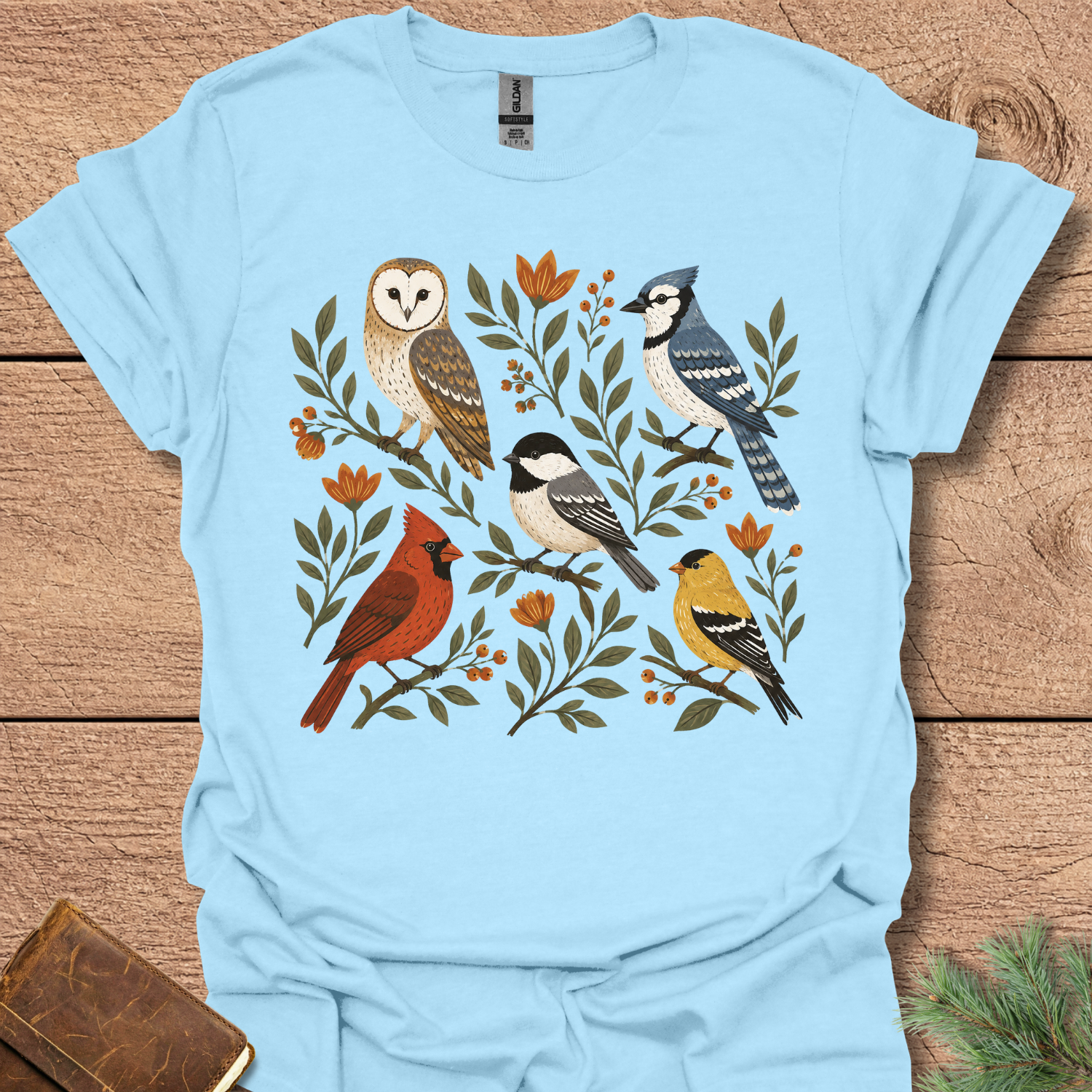 Folk Bird Art T-Shirt