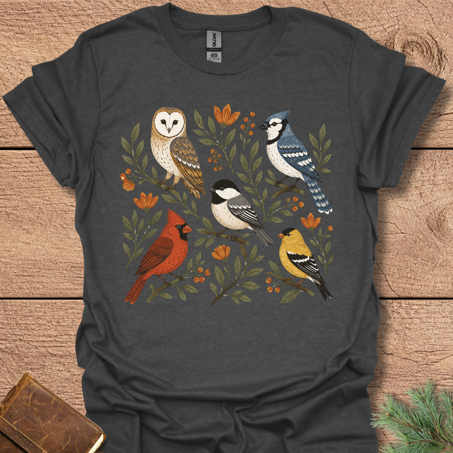 Folk Bird Art T-Shirt