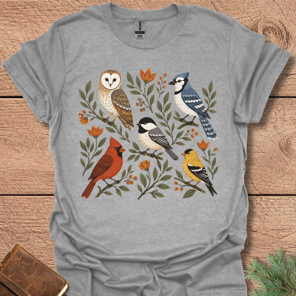 Folk Bird Art T-Shirt